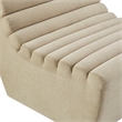 Corbin Performance Fleece Accent Chair with Channel Tufting in Bisque