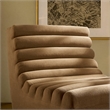 Corbin Performance Fleece Accent Chair with Channel Tufting in Latte
