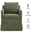 Serene Performance Fabric Dining Armchair with Floor-Length Skirt in Foliage