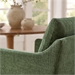 Serene Performance Fabric Dining Armchair with Floor-Length Skirt in Foliage