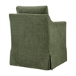 Serene Performance Fabric Dining Armchair with Floor-Length Skirt in Foliage