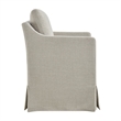 Serene Performance Fabric Dining Armchair with Floor-Length Skirt in Linen