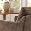 Serene Performance Fabric Dining Armchair with Floor-Length Skirt in Mocha