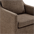 Serene Performance Fabric Dining Armchair with Floor-Length Skirt in Mocha