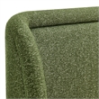 Tasmin Upholstered Fabric Queen Platform Bed with Rounded Headboard in Olive