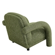 Ferris Textured Fabric Lounge Chair with Arched Arms in Olive