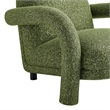 Ferris Textured Fabric Lounge Chair with Arched Arms in Olive