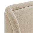 Tasmin Upholstered Fabric Queen Platform Bed with Rounded Headboard in Linen