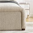 Tasmin Upholstered Fabric Queen Platform Bed with Rounded Headboard in Linen