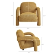 Ferris Textured Fabric Lounge Chair with Arched Arms in Mustard