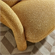 Ferris Textured Fabric Lounge Chair with Arched Arms in Mustard