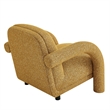 Ferris Textured Fabric Lounge Chair with Arched Arms in Mustard
