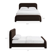 Beck King Performance Velvet Platform Bed in Chocolate Brown