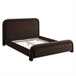 Beck King Performance Velvet Platform Bed in Chocolate Brown