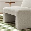 Amita Lattice Boucle Upholstered Accent Chair with Wide Seat in Marble