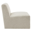 Amita Lattice Boucle Upholstered Accent Chair with Wide Seat in Marble