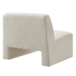 Amita Lattice Boucle Upholstered Accent Chair with Wide Seat in Marble