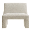 Amita Lattice Boucle Upholstered Accent Chair with Wide Seat in Marble