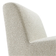 Amita Lattice Boucle Upholstered Accent Chair with Wide Seat in Marble