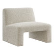 Amita Lattice Boucle Upholstered Accent Chair with Wide Seat in Marble