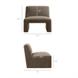 Amita Lattice Boucle Upholstered Accent Chair with Wide Seat in Earth
