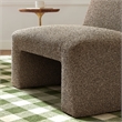 Amita Lattice Boucle Upholstered Accent Chair with Wide Seat in Earth