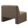 Amita Lattice Boucle Upholstered Accent Chair with Wide Seat in Earth