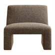 Amita Lattice Boucle Upholstered Accent Chair with Wide Seat in Earth