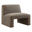 Amita Lattice Boucle Upholstered Accent Chair with Wide Seat in Earth