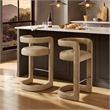 Modway Winslow Premium Vegan Leather Bar Stool in Toast