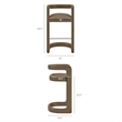 Modway Winslow Premium Vegan Leather Bar Stool in Mushroom