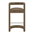 Modway Winslow Premium Vegan Leather Bar Stool in Mushroom