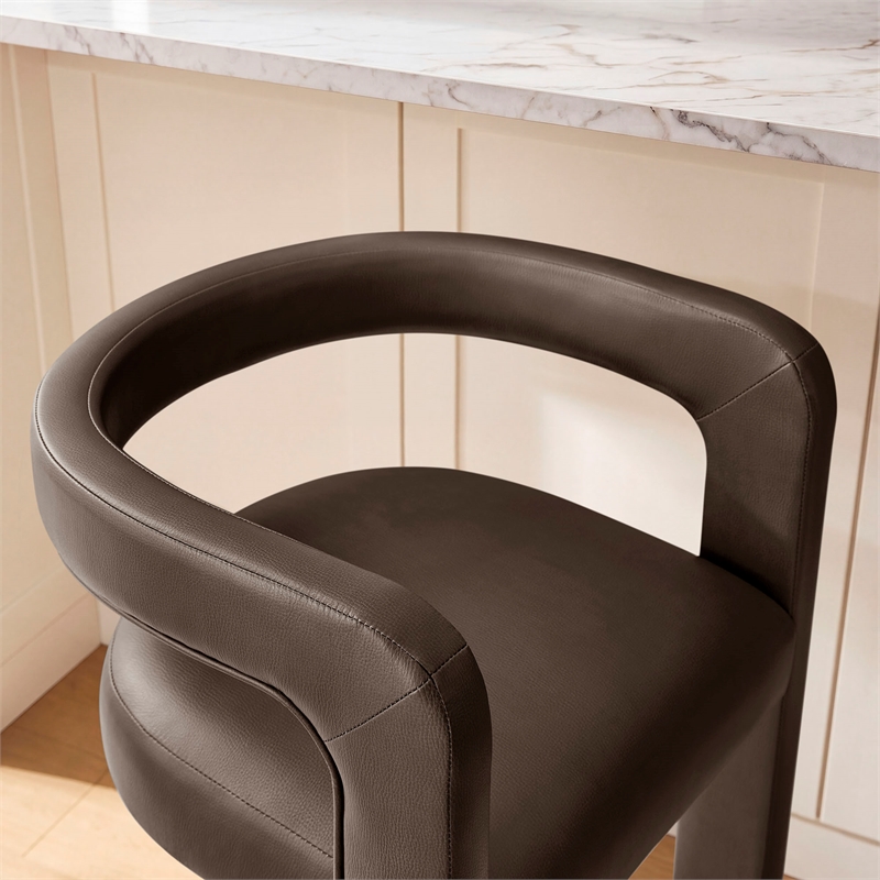 Modway Winslow Premium Vegan Leather Counter Stool in Espresso