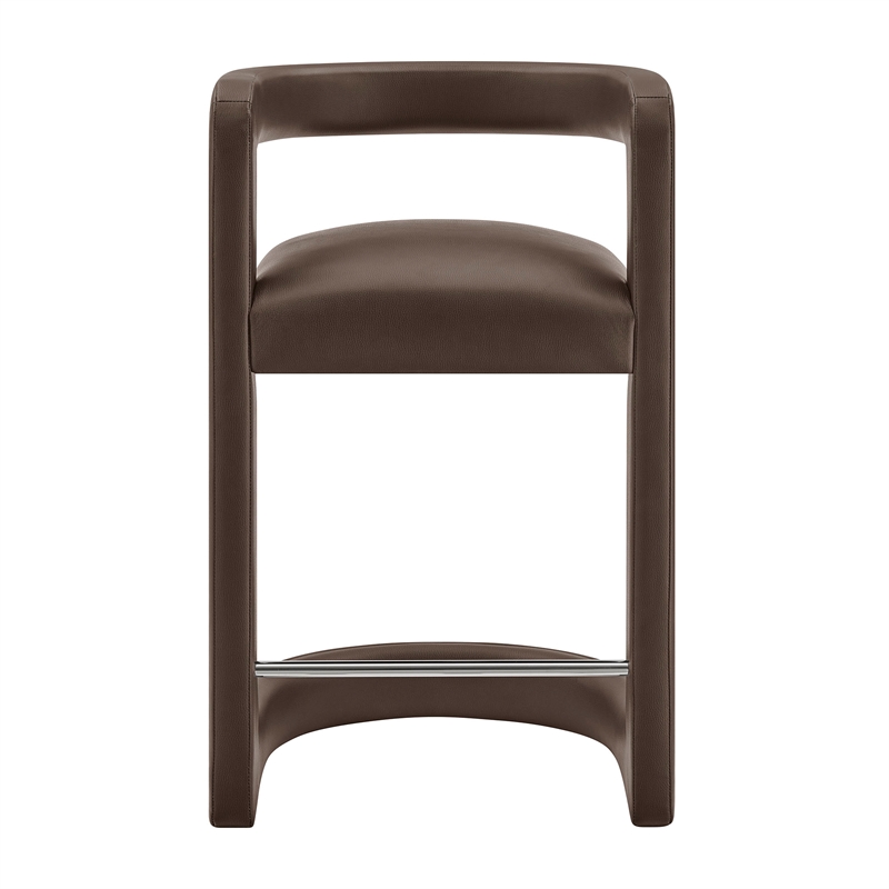 Modway Winslow Premium Vegan Leather Counter Stool in Espresso