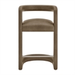 Modway Winslow Premium Vegan Leather Counter Stool in Mushroom