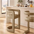 Modway Winslow Premium Vegan Leather Counter Stool in Toast