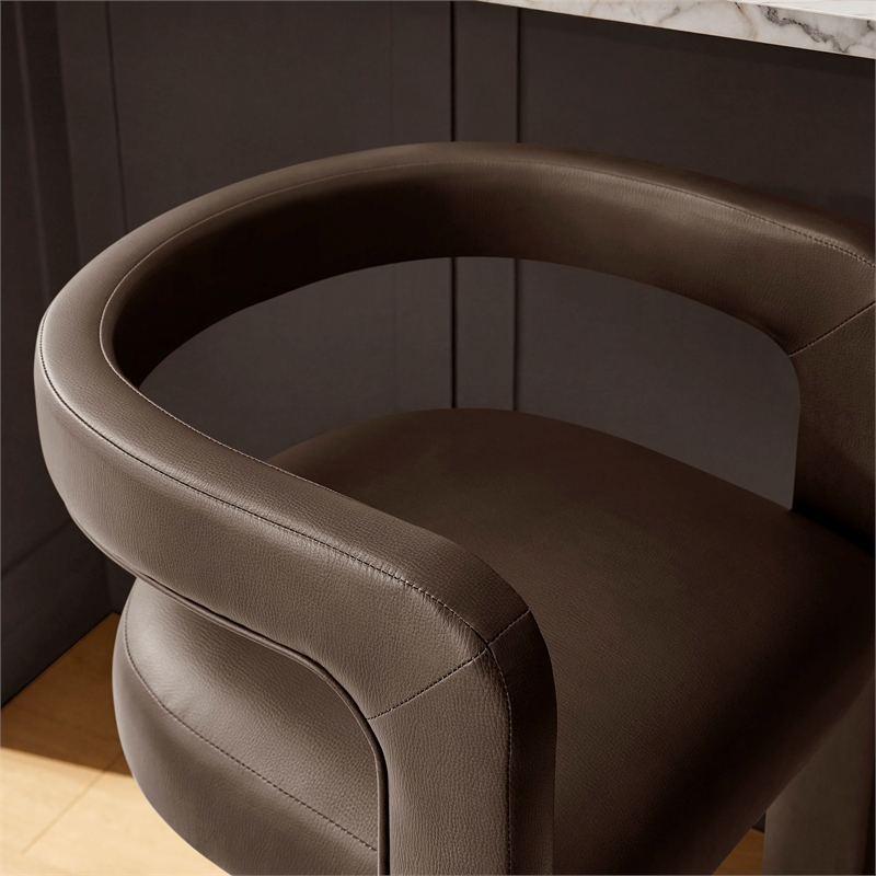 Modway Winslow Premium Vegan Leather Bar Stool in Espresso