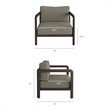 Kona Outdoor Teak Wood Armchair in Ash