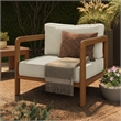 Kona Outdoor Teak Wood Armchair in Sand