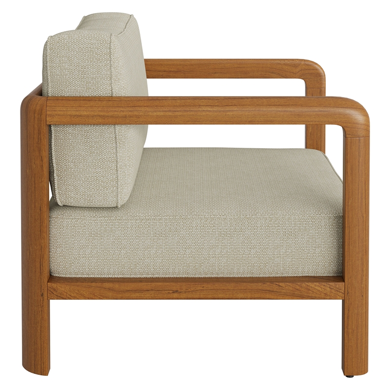Kona Outdoor Teak Wood Armchair in Sand
