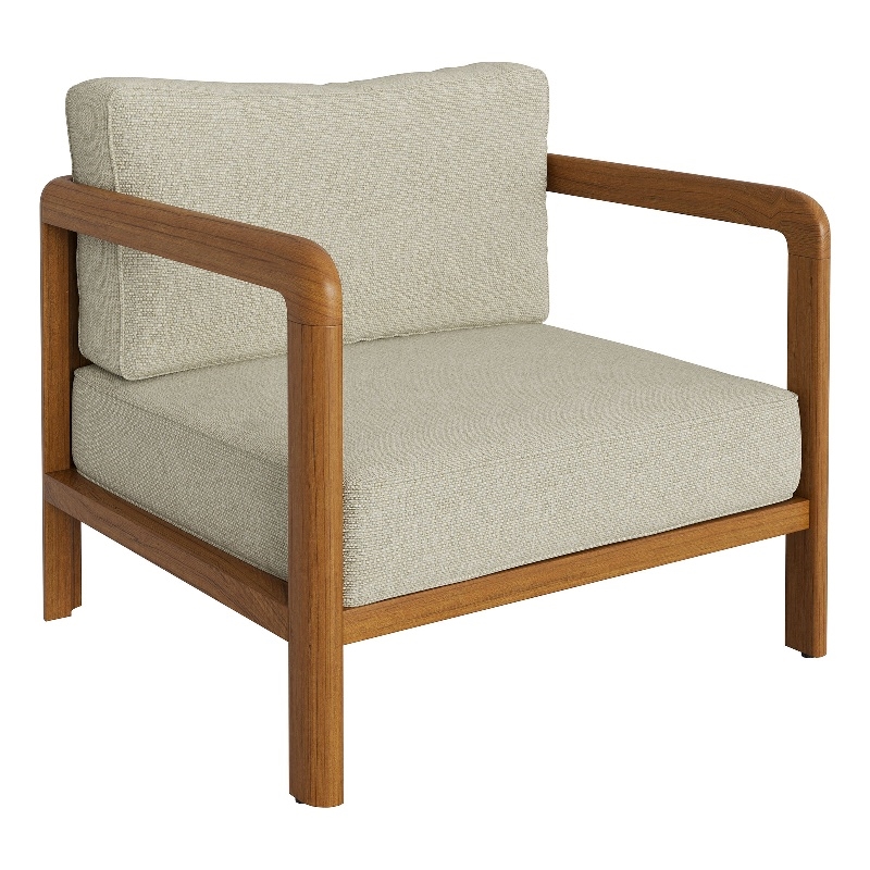 Kona Outdoor Teak Wood Armchair in Sand
