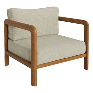Kona Outdoor Teak Wood Armchair in Sand