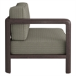 Kona Outdoor Teak Wood Left-Arm Facing Modular Armchair in Ash