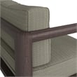 Kona Outdoor Teak Wood Left-Arm Facing Modular Armchair in Ash