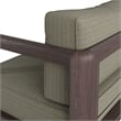 Kona Outdoor Teak Wood Right-Arm Facing Modular Armchair in Ash