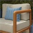 Kona Outdoor Teak Wood Right-Arm Facing Modular Armchair in Sand