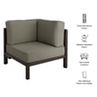 Kona Outdoor Teak Wood Corner Modular Chair in Ash