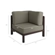Kona Outdoor Teak Wood Corner Modular Chair in Ash