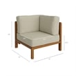 Kona Outdoor Teak Wood Corner Modular Chair in Sand
