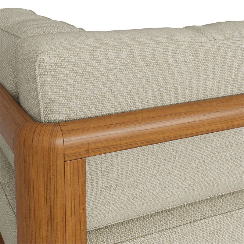 Kona Outdoor Teak Wood Corner Modular Chair in Sand